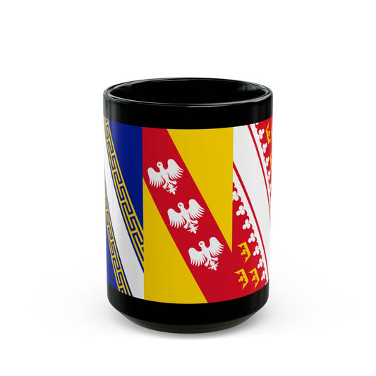 Flag of Grand Est France 2 - Black Coffee Mug-15oz-The Sticker Space