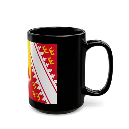 Flag of Grand Est France 2 - Black Coffee Mug-The Sticker Space