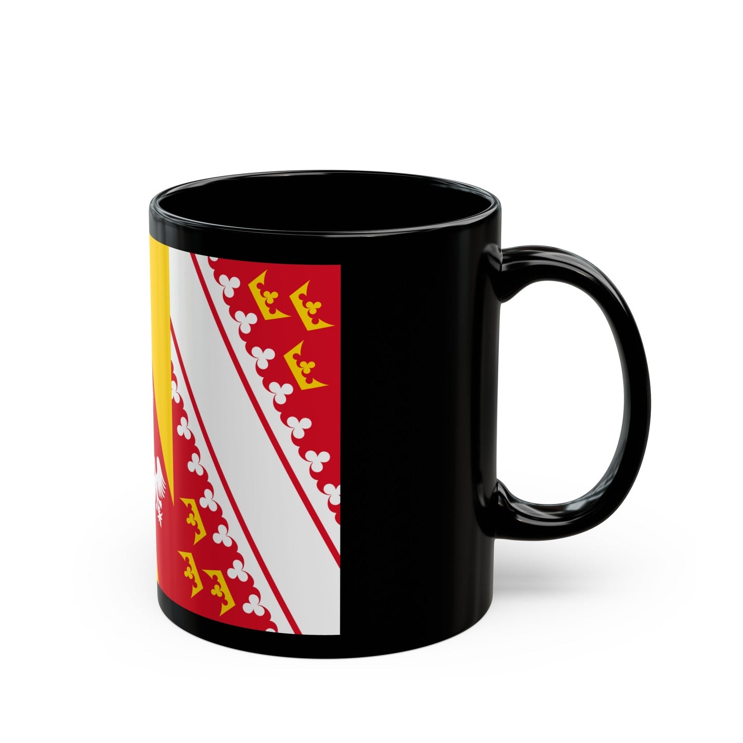 Flag of Grand Est France 2 - Black Coffee Mug-The Sticker Space