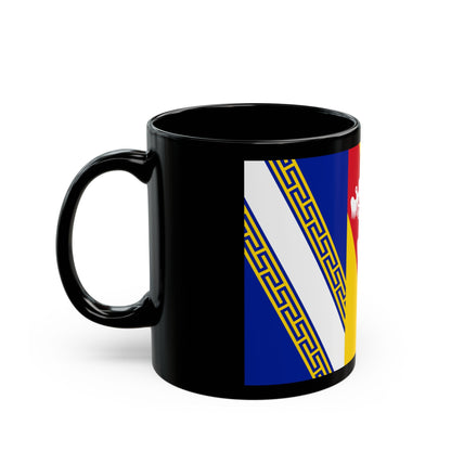 Flag of Grand Est France 2 - Black Coffee Mug-The Sticker Space