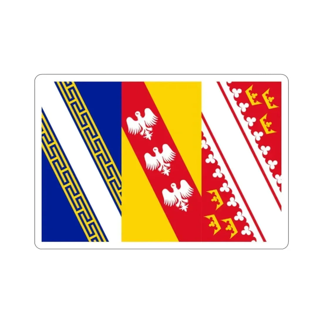 Flag of Grand Est France 2 STICKER Vinyl Die-Cut Decal 2 Inch - The Sticker Space