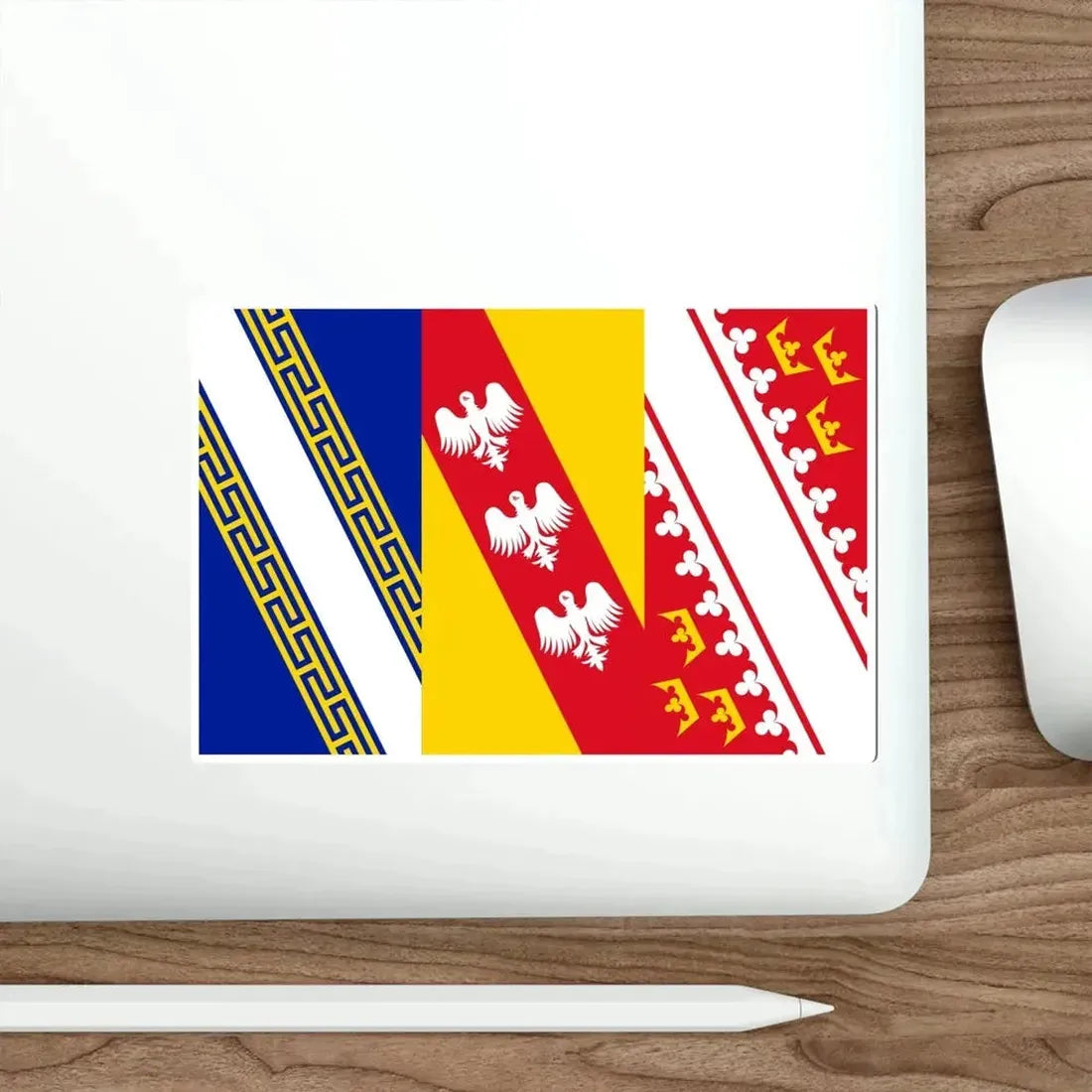 Flag of Grand Est France 2 STICKER Vinyl Die-Cut Decal - The Sticker Space