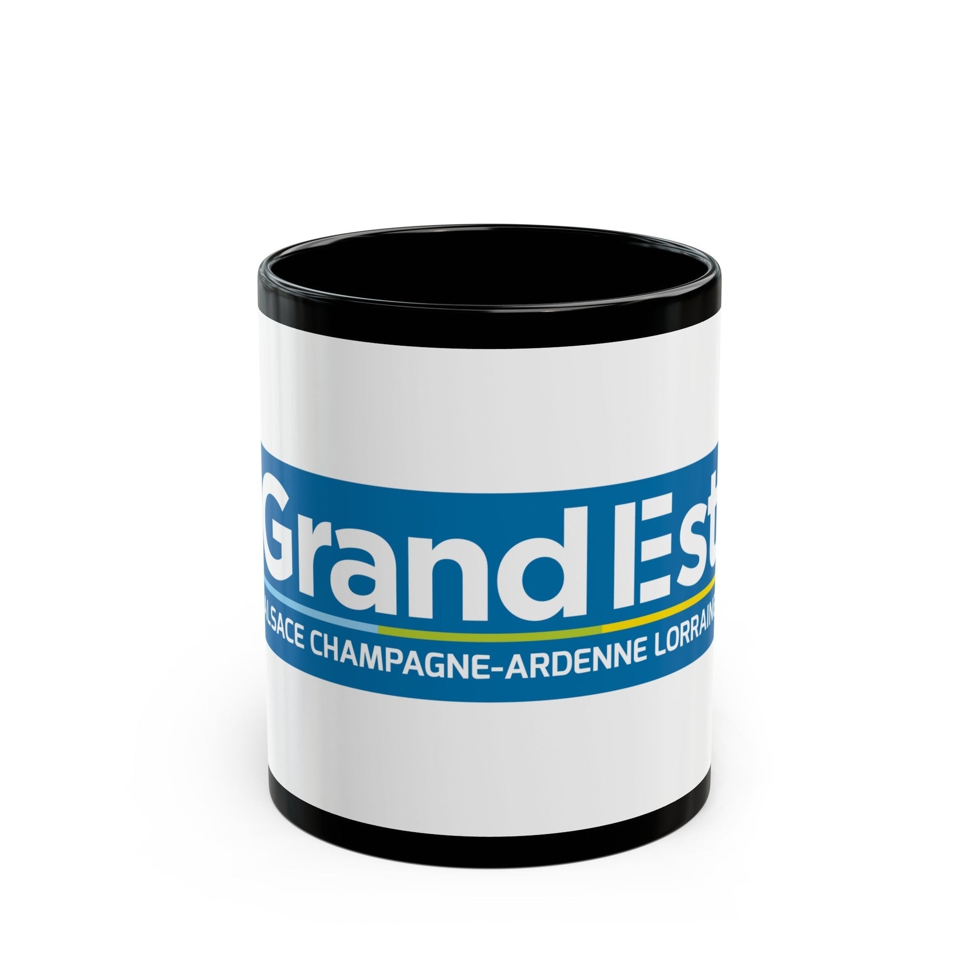 Flag of Grand Est France - Black Coffee Mug-11oz-The Sticker Space