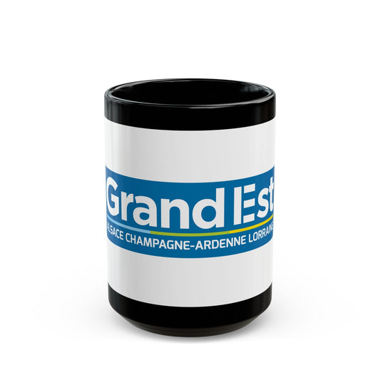 Flag of Grand Est France - Black Coffee Mug-15oz-The Sticker Space