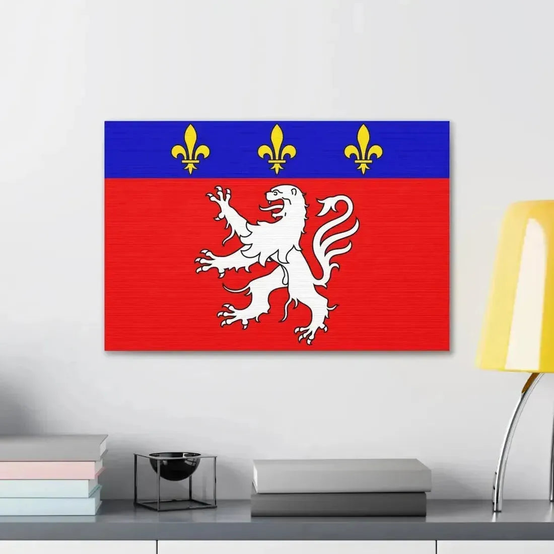 Flag of Grand Lyon France 2 - Canvas Wall Art - The Sticker Space