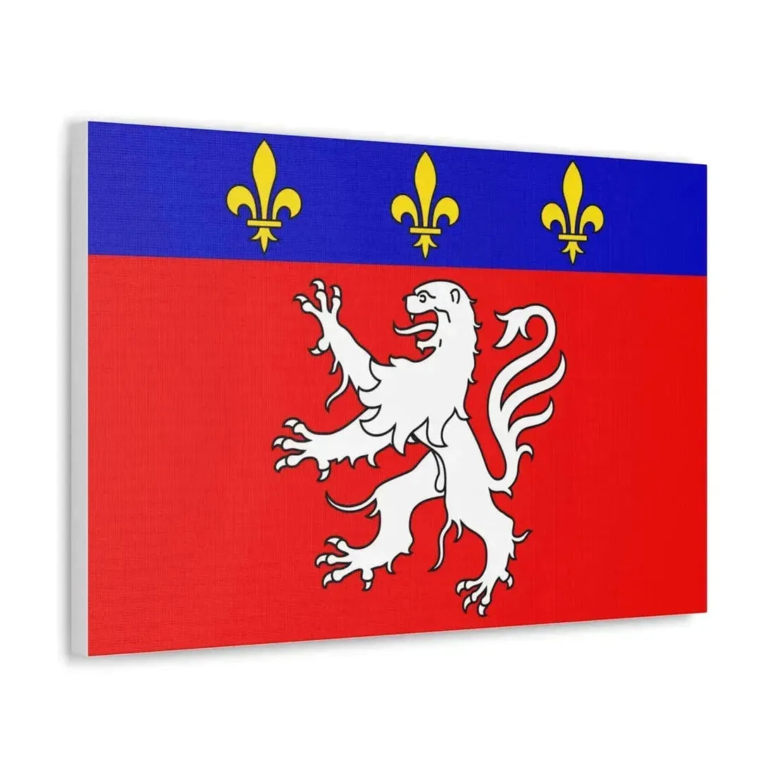 Flag of Grand Lyon France 2 - Canvas Wall Art - The Sticker Space