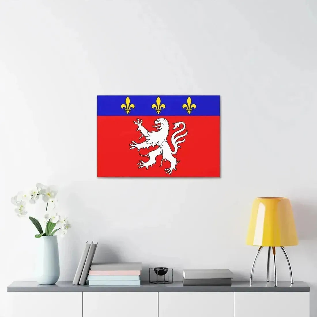 Flag of Grand Lyon France 2 - Canvas Wall Art - The Sticker Space