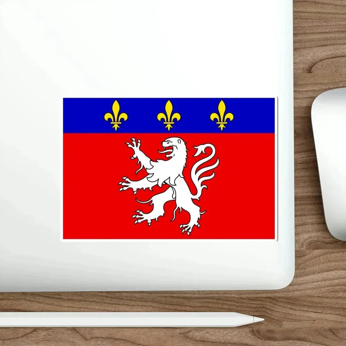 Flag of Grand Lyon France 2 STICKER Vinyl Die-Cut Decal - The Sticker Space