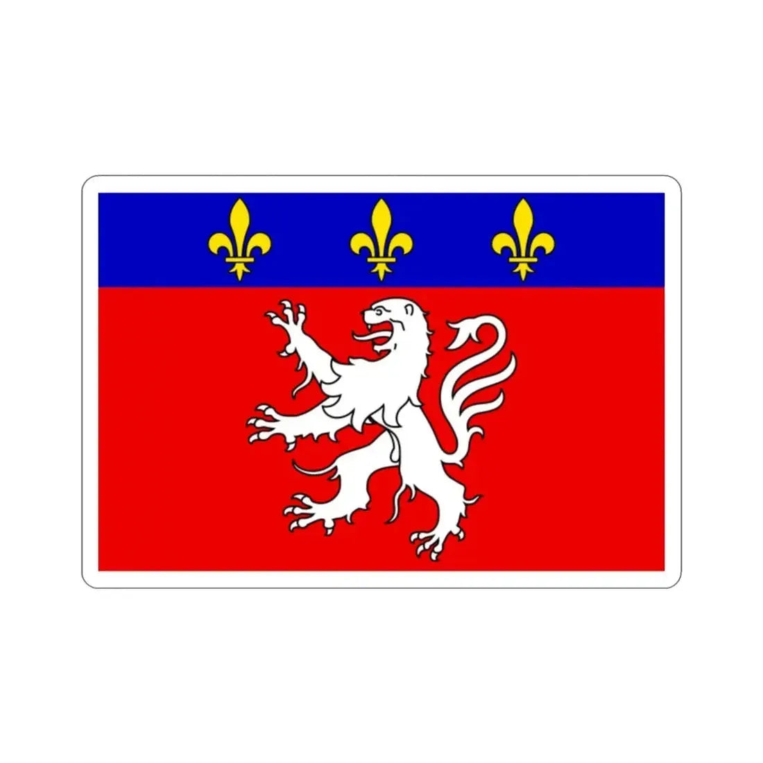 Flag of Grand Lyon France 2 STICKER Vinyl Die-Cut Decal - The Sticker Space