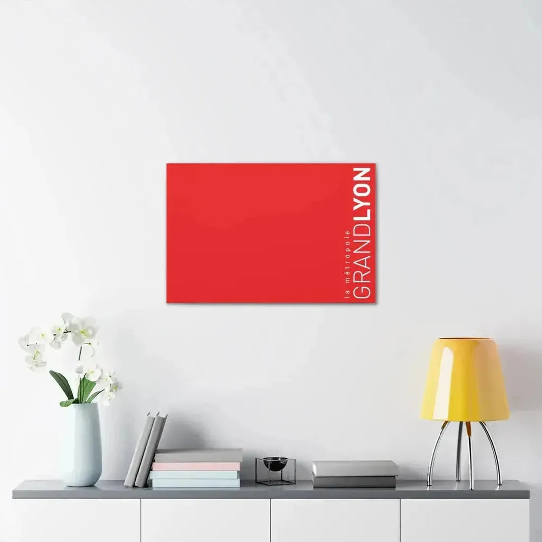 Flag of Grand Lyon France - Canvas Wall Art - The Sticker Space