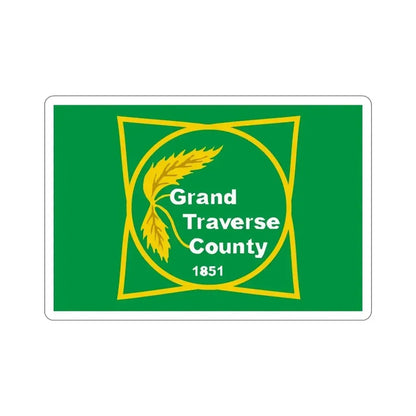 Flag of Grand Traverse County Michigan STICKER Vinyl Die-Cut Decal - The Sticker Space