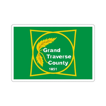 Flag of Grand Traverse County Michigan STICKER Vinyl Die-Cut Decal - The Sticker Space