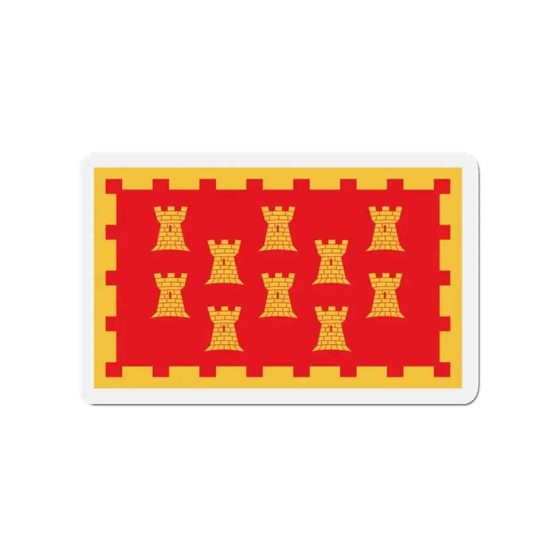 Flag of Greater Manchester UK - Refrigerator Magnet 3 Inch - The Sticker Space