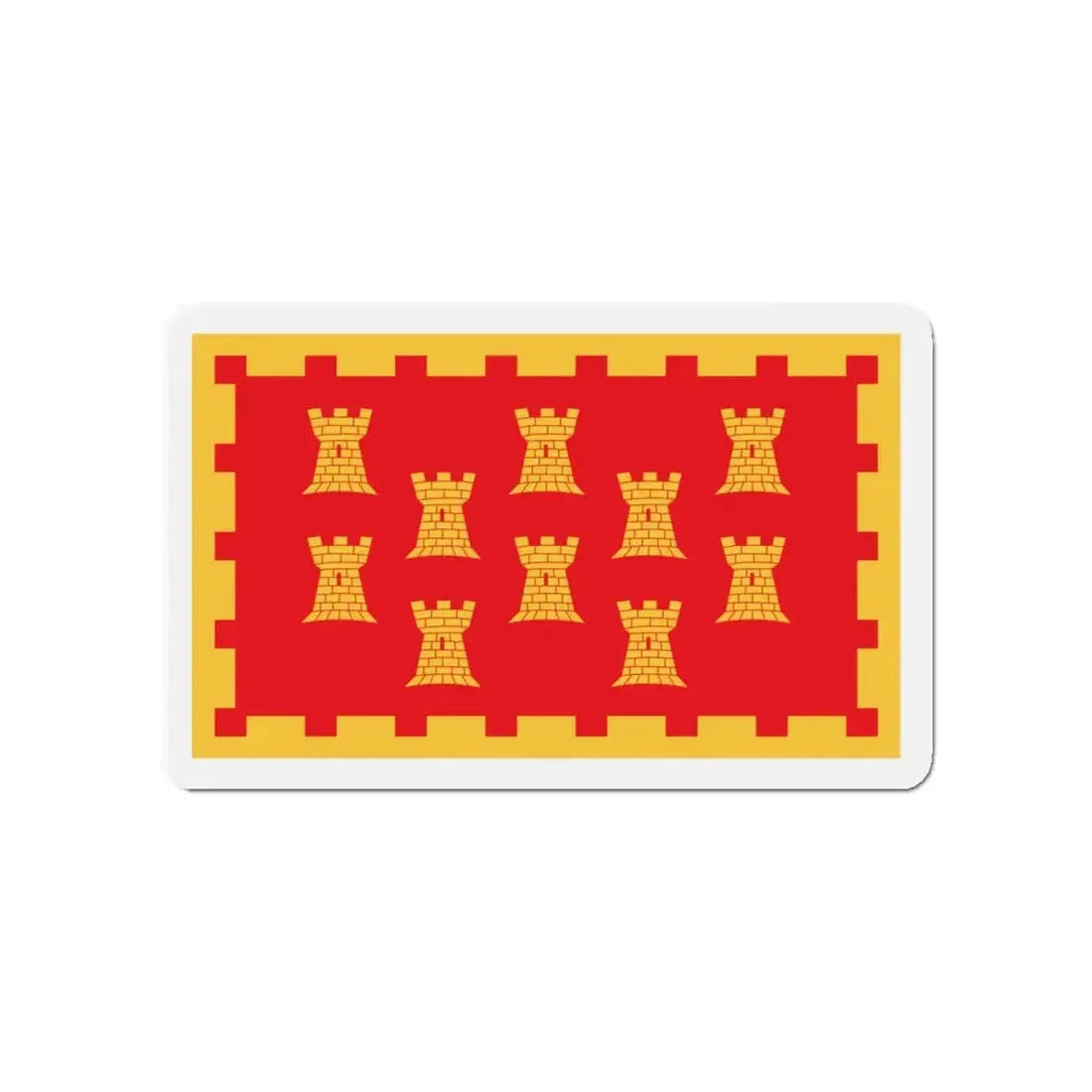 Flag of Greater Manchester UK - Refrigerator Magnet 4 Inch - The Sticker Space