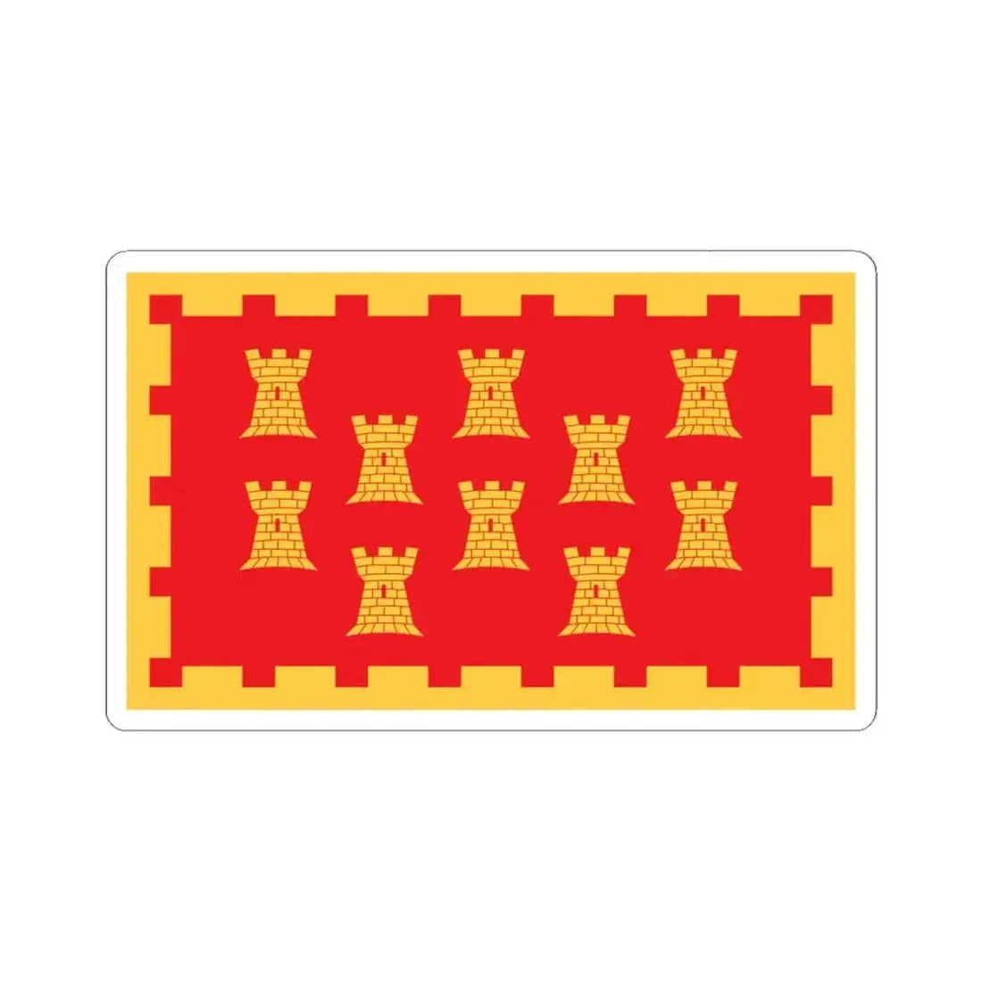 Flag of Greater Manchester UK - STICKER Vinyl Kiss-Cut Decal 6 Inch White - The Sticker Space