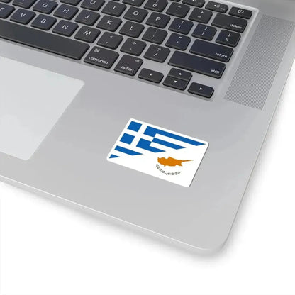 Flag of Greece and Cyprus (Cyprus) STICKER Vinyl Kiss-Cut Decal - The Sticker Space