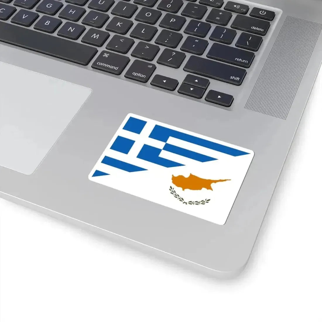 Flag of Greece and Cyprus (Cyprus) STICKER Vinyl Kiss-Cut Decal - The Sticker Space