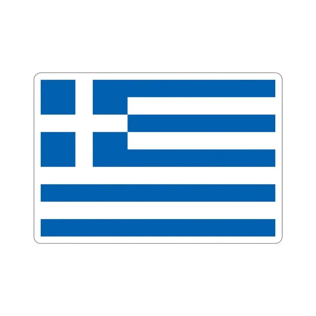 Flag of Greece STICKER Vinyl Die-Cut Decal 3 Inch - The Sticker Space