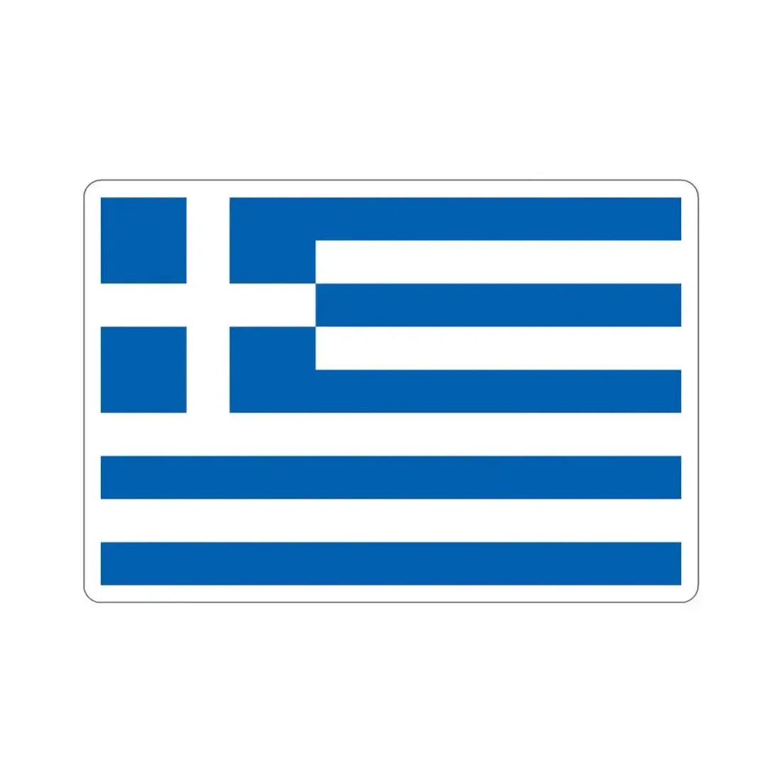 Flag of Greece STICKER Vinyl Die-Cut Decal 3 Inch - The Sticker Space