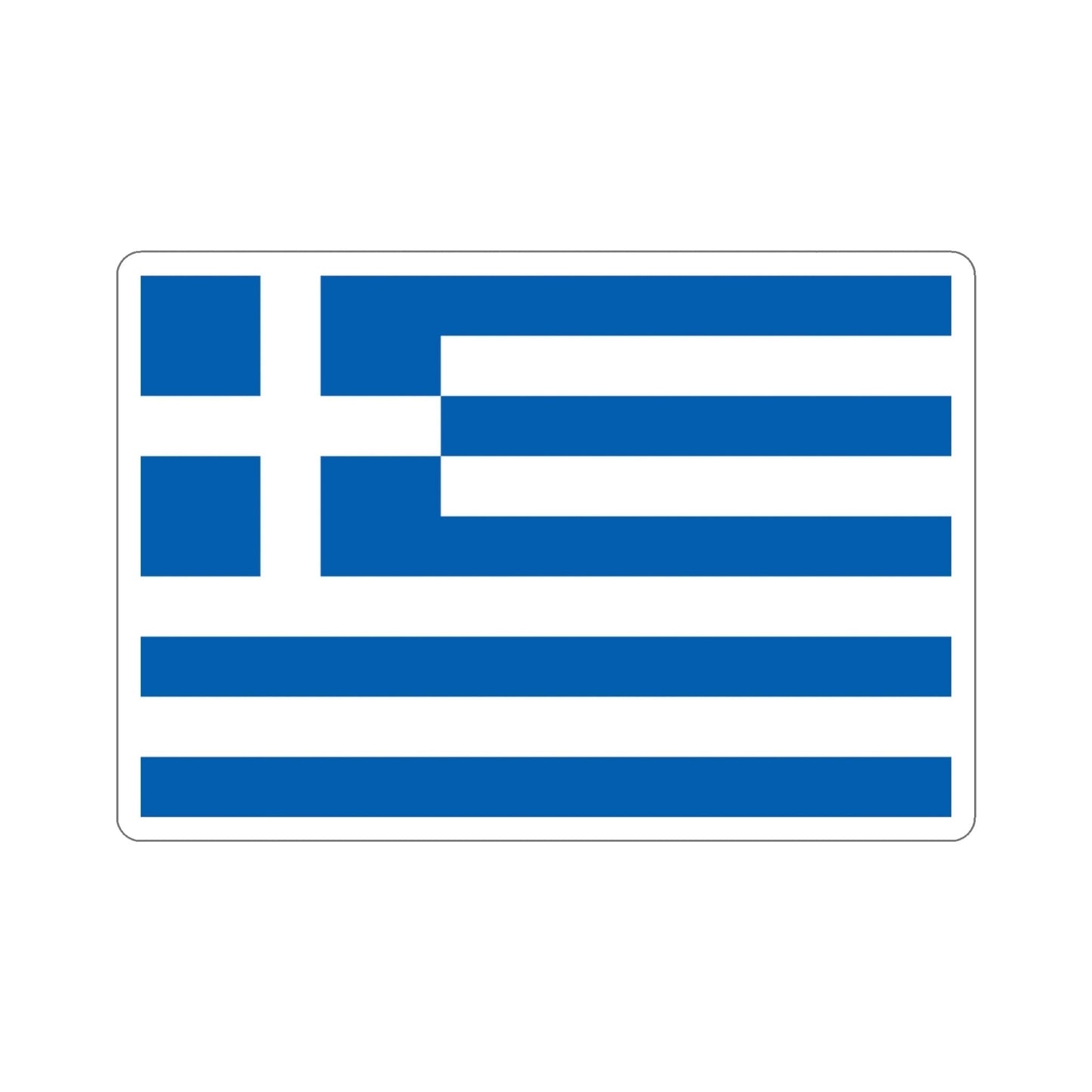 Flag of Greece STICKER Vinyl Die-Cut Decal-4 Inch-The Sticker Space