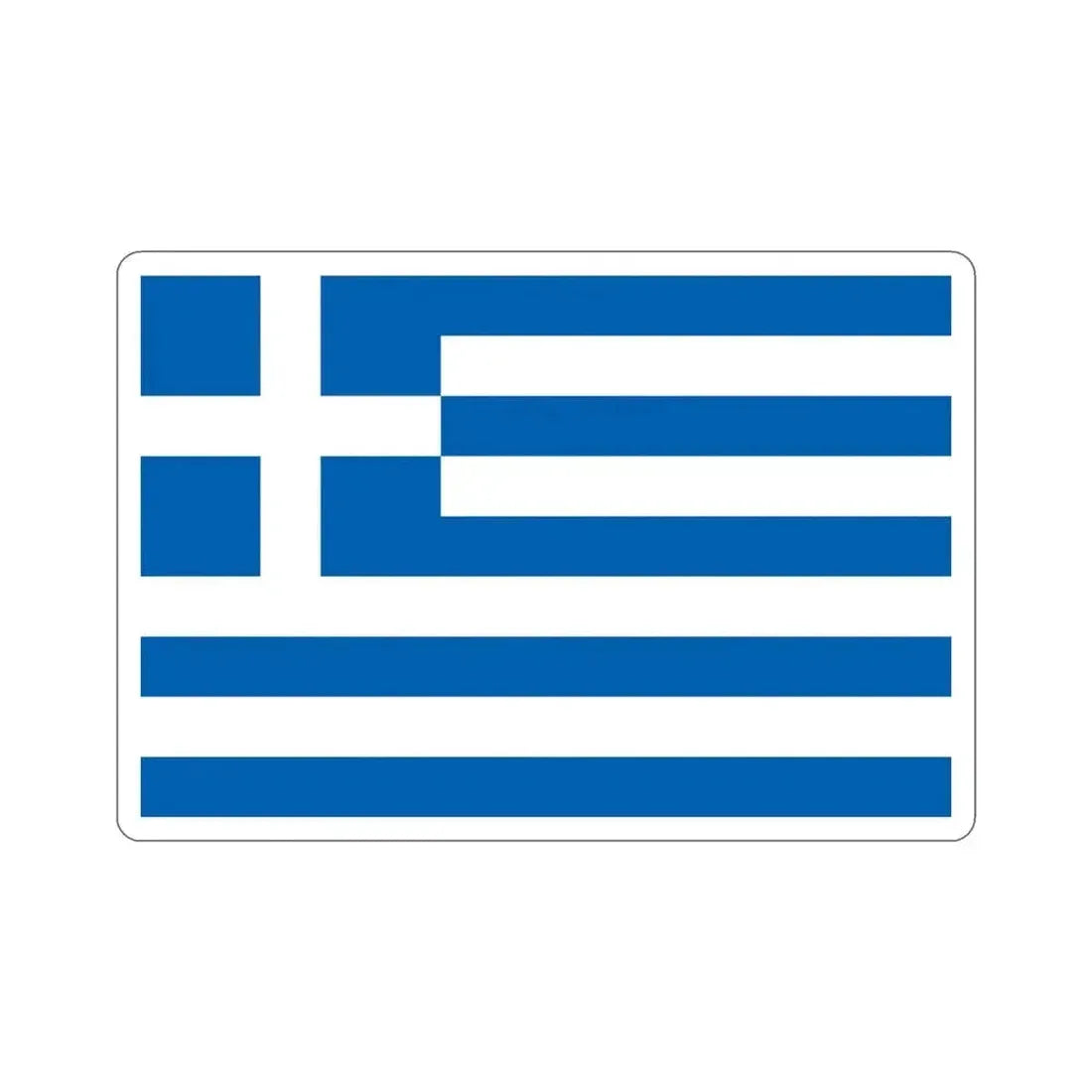 Flag of Greece STICKER Vinyl Die-Cut Decal 4 Inch - The Sticker Space