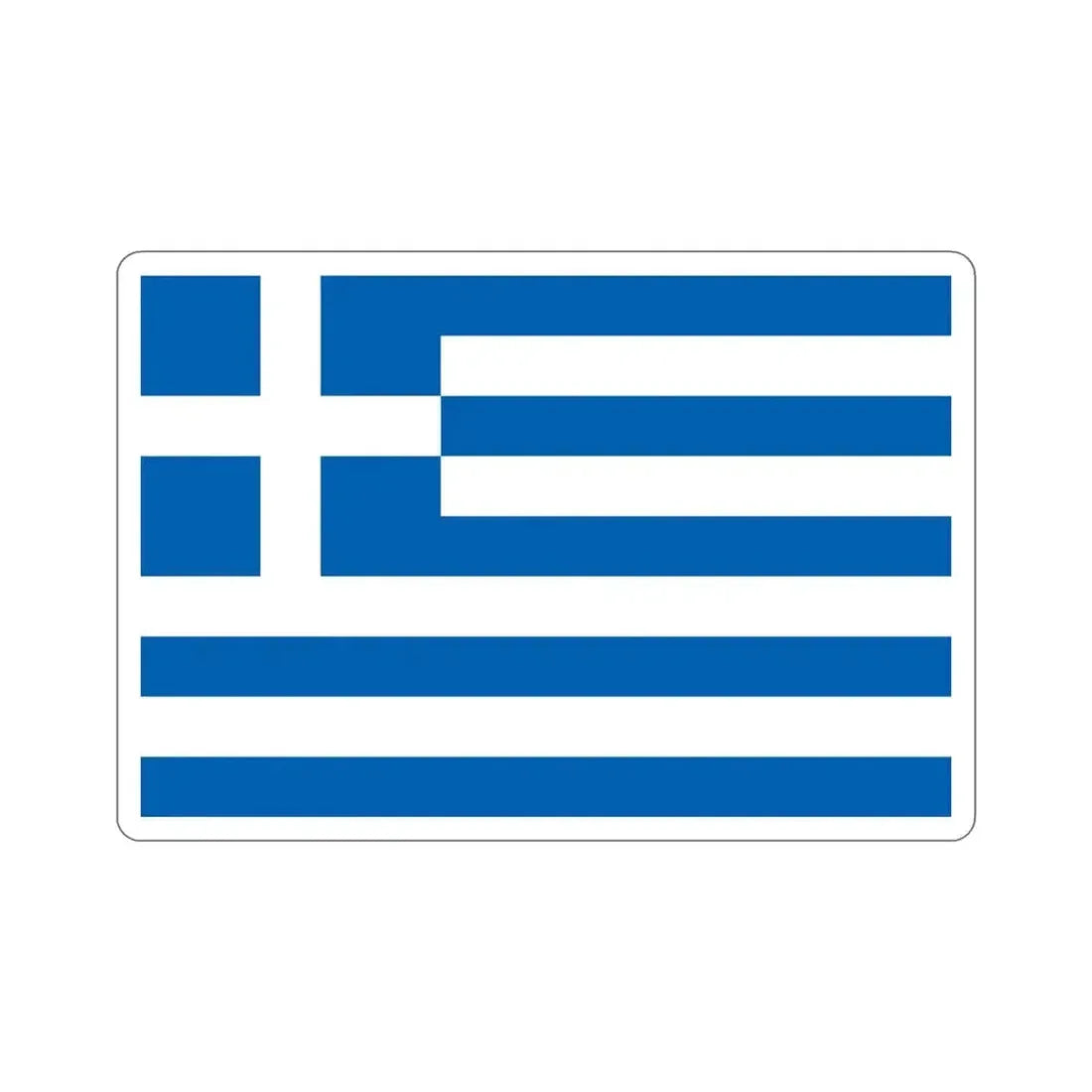 Flag of Greece STICKER Vinyl Die-Cut Decal 5 Inch - The Sticker Space