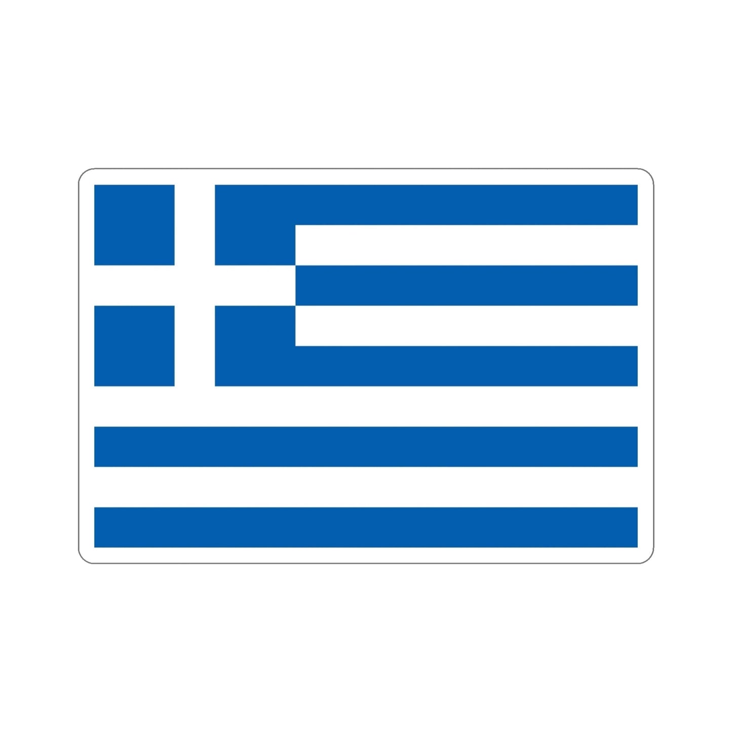 Flag of Greece STICKER Vinyl Die-Cut Decal-6 Inch-The Sticker Space