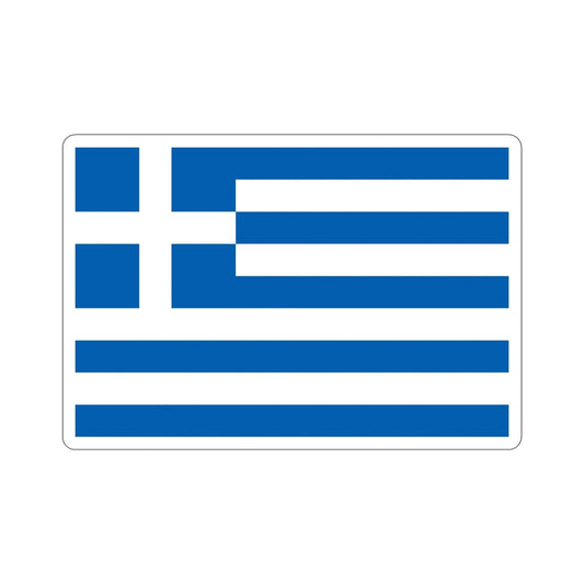 Flag of Greece STICKER Vinyl Die-Cut Decal-6 Inch-The Sticker Space