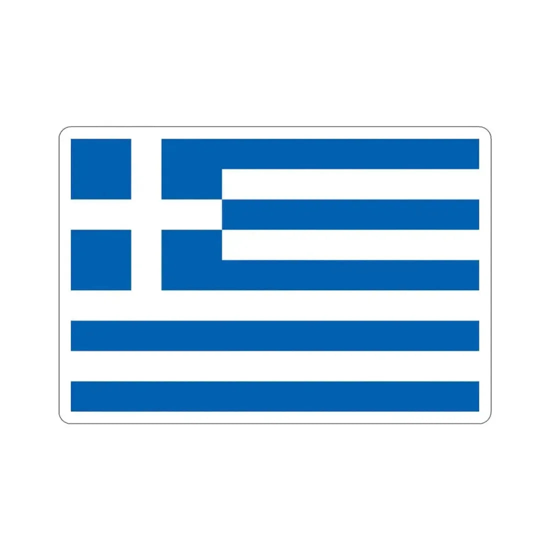 Flag of Greece STICKER Vinyl Die-Cut Decal - The Sticker Space