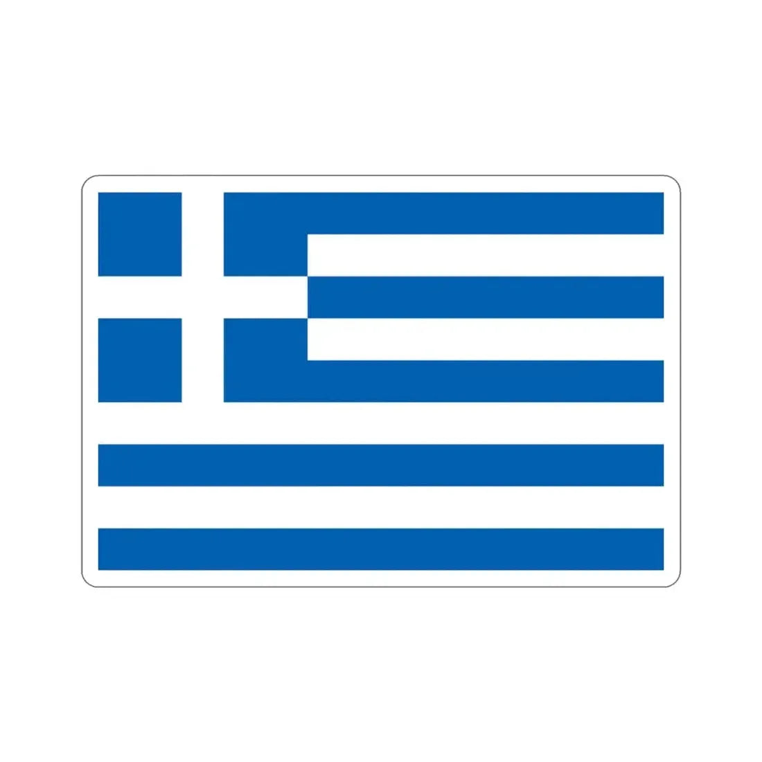 Flag of Greece STICKER Vinyl Die-Cut Decal - The Sticker Space