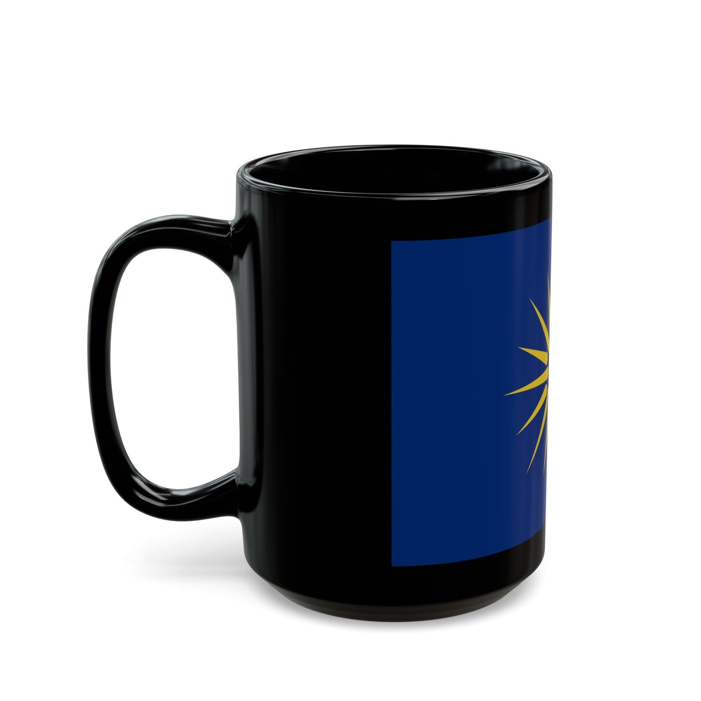 Flag of Greek Macedonia Greece - Black Coffee Mug-The Sticker Space