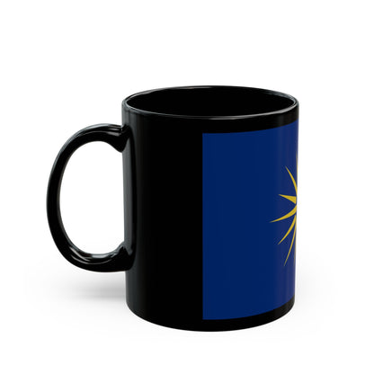 Flag of Greek Macedonia Greece - Black Coffee Mug-The Sticker Space