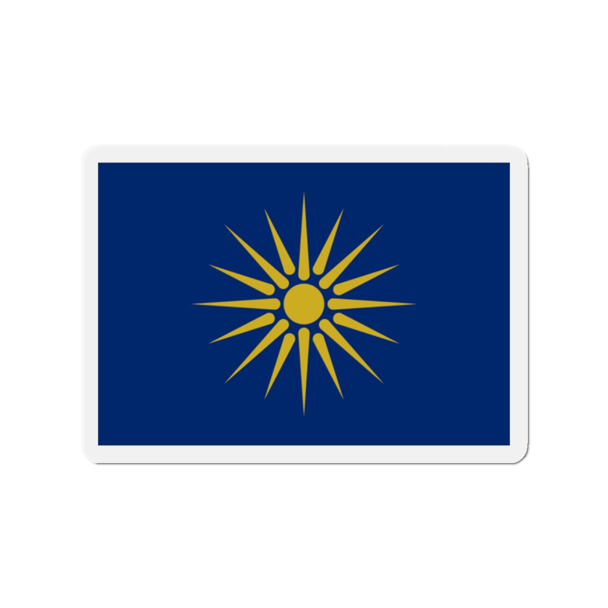 Flag of Greek Macedonia Greece - Die-Cut Magnet-2" x 2"-The Sticker Space