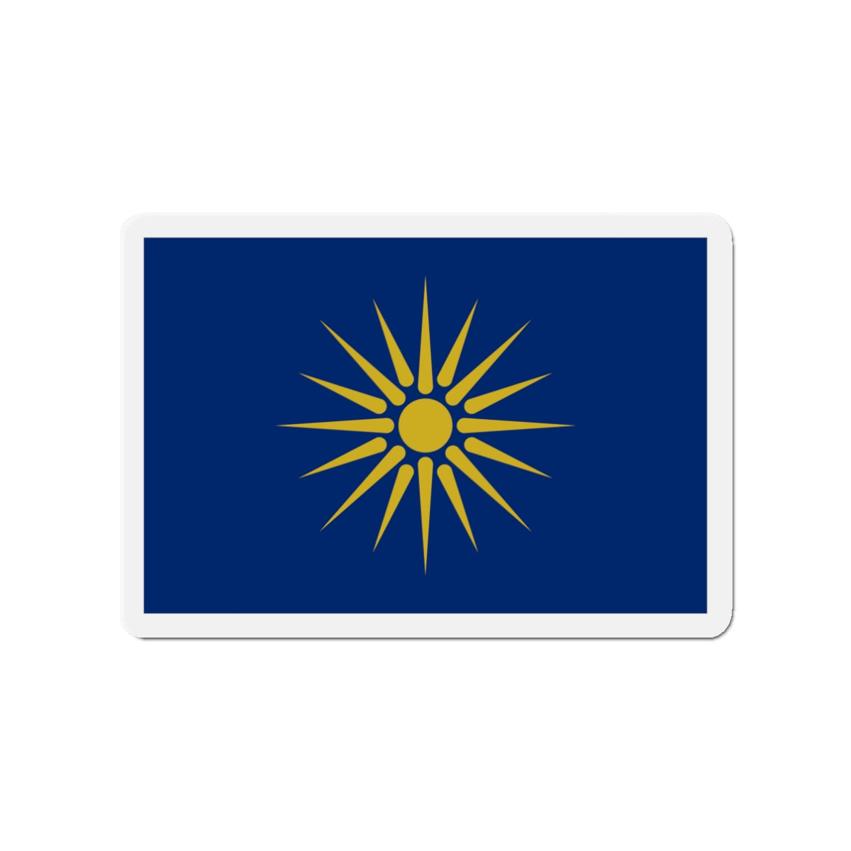 Flag of Greek Macedonia Greece - Die-Cut Magnet-3" x 3"-The Sticker Space