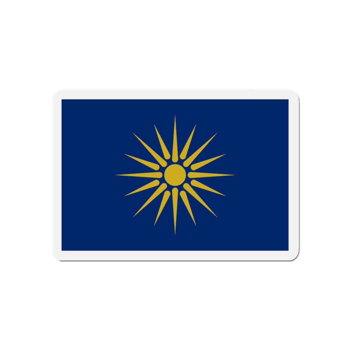 Flag of Greek Macedonia Greece - Die-Cut Magnet-4" x 4"-The Sticker Space