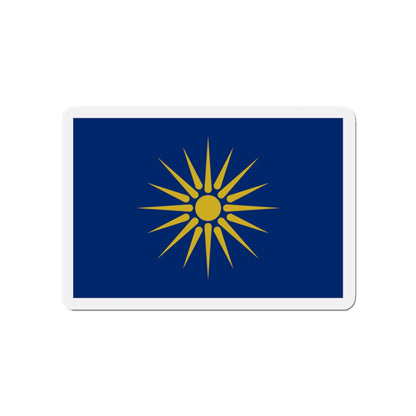 Flag of Greek Macedonia Greece - Die-Cut Magnet-4" x 4"-The Sticker Space