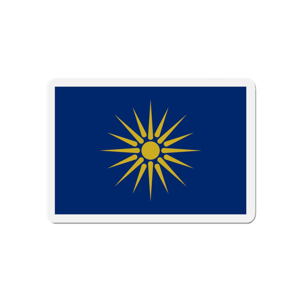 Flag of Greek Macedonia Greece - Die-Cut Magnet-5" x 5"-The Sticker Space