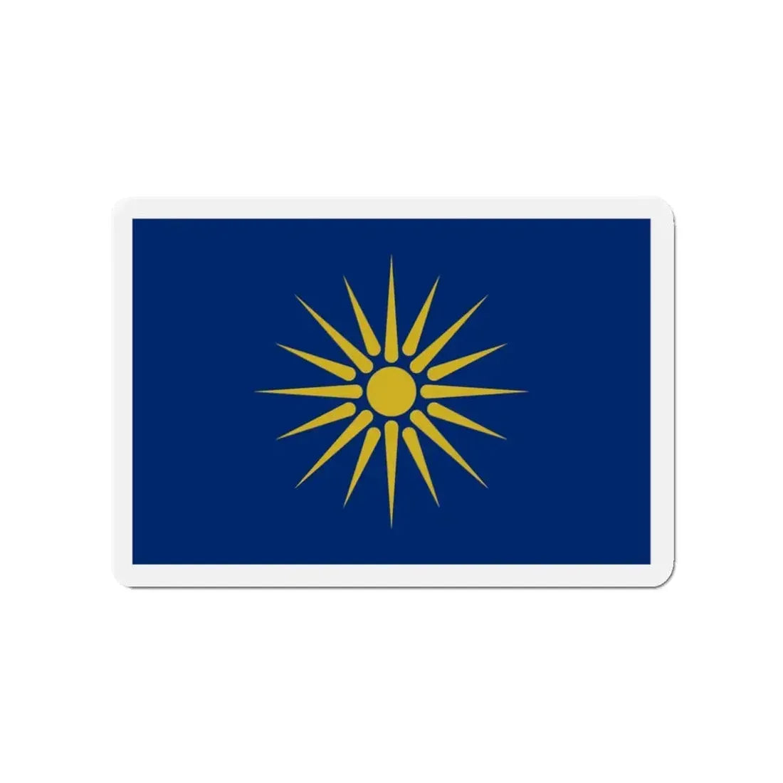Flag of Greek Macedonia Greece - Refrigerator Magnet 3 Inch - The Sticker Space