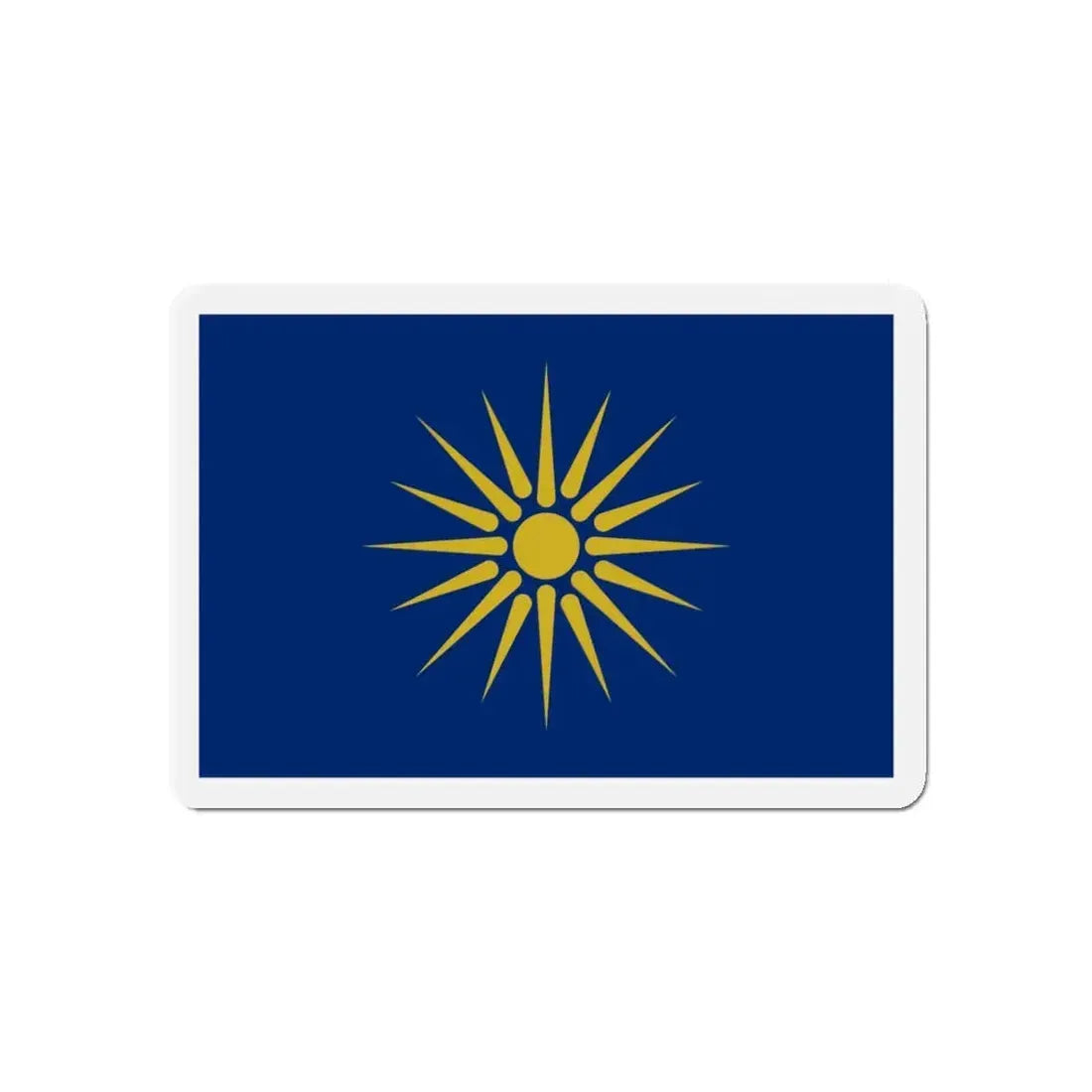 Flag of Greek Macedonia Greece - Refrigerator Magnet 5 Inch - The Sticker Space
