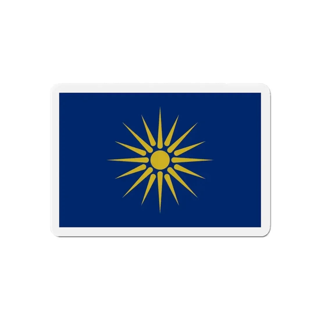 Flag of Greek Macedonia Greece - Refrigerator Magnet 6 Inch - The Sticker Space