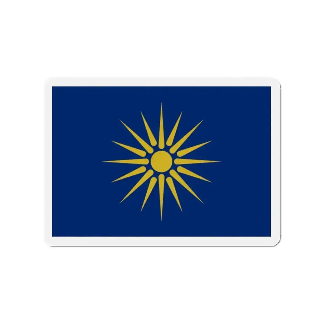 Flag of Greek Macedonia Greece - Refrigerator Magnet - The Sticker Space