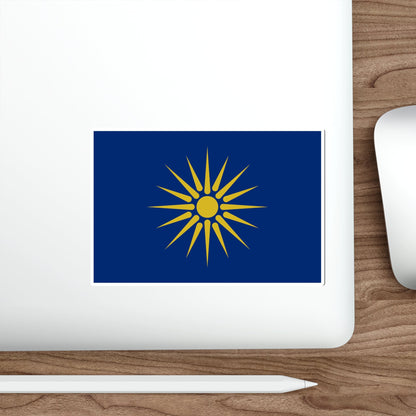 Flag of Greek Macedonia Greece STICKER Vinyl Die-Cut Decal-The Sticker Space