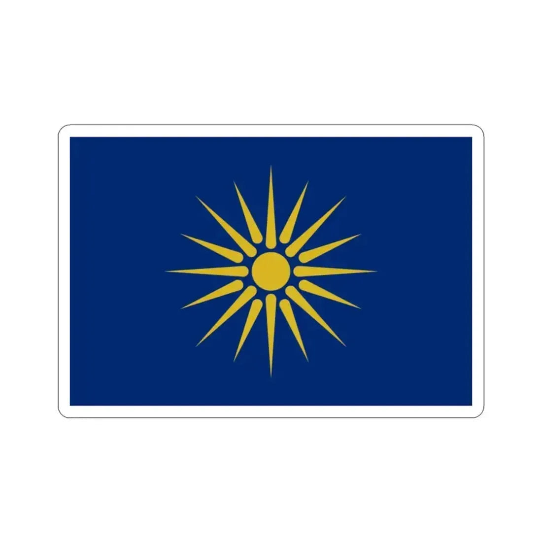 Flag of Greek Macedonia Greece STICKER Vinyl Die-Cut Decal 2 Inch - The Sticker Space