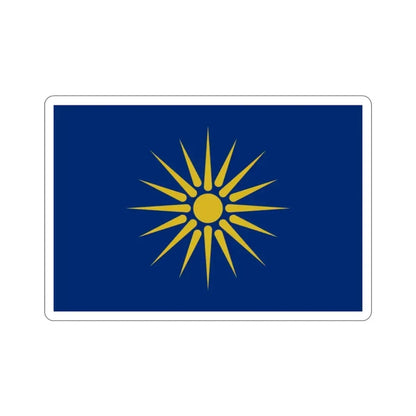 Flag of Greek Macedonia Greece STICKER Vinyl Die-Cut Decal 2 Inch - The Sticker Space