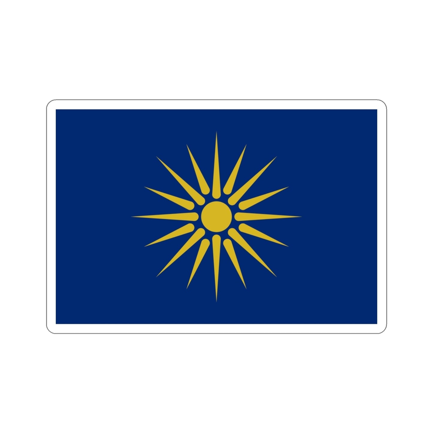 Flag of Greek Macedonia Greece STICKER Vinyl Die-Cut Decal-3 Inch-The Sticker Space