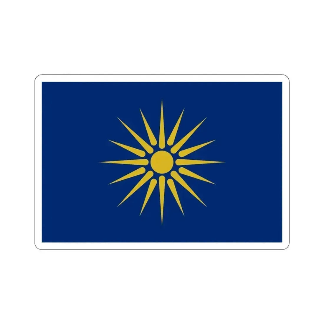 Flag of Greek Macedonia Greece STICKER Vinyl Die-Cut Decal 3 Inch - The Sticker Space
