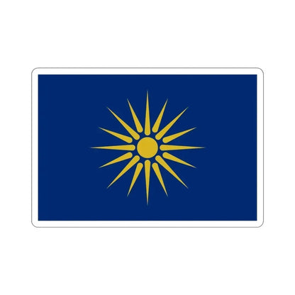 Flag of Greek Macedonia Greece STICKER Vinyl Die-Cut Decal 3 Inch - The Sticker Space
