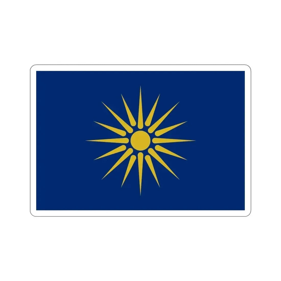 Flag of Greek Macedonia Greece STICKER Vinyl Die-Cut Decal 3 Inch - The Sticker Space