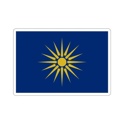 Flag of Greek Macedonia Greece STICKER Vinyl Die-Cut Decal 3 Inch - The Sticker Space
