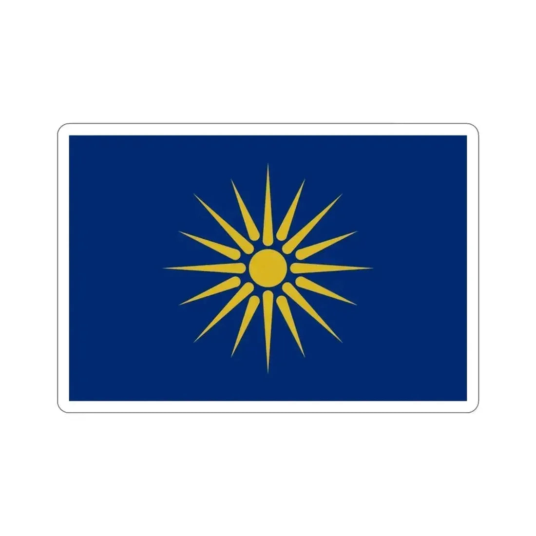 Flag of Greek Macedonia Greece STICKER Vinyl Die-Cut Decal 4 Inch - The Sticker Space